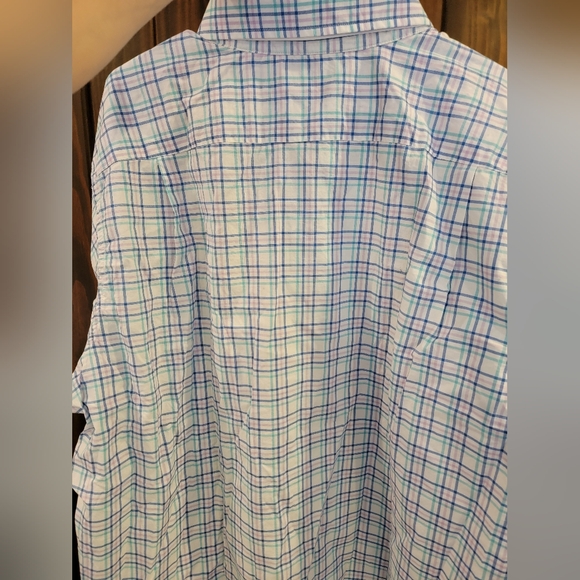 Nautica Men's Blue Pink Plaid Shirt - Picture 9 of 11
